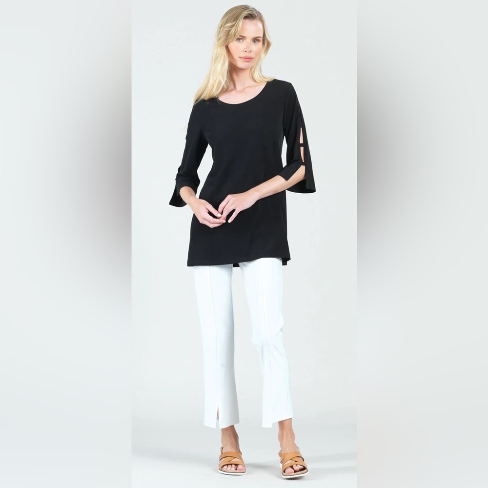 NWT CLARA SUNWOO Ladder Sleeve Tunic in Black Size M